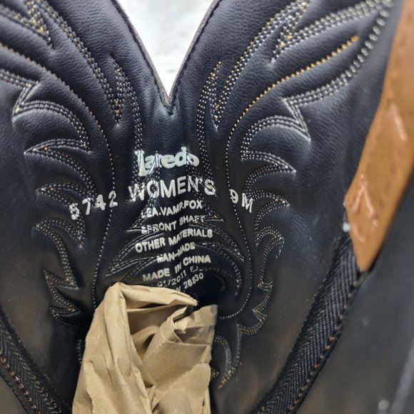 Laredo Kadi Distressed Brown Cowgirl Cowboy Boots 5742 - Picture 7 of 7